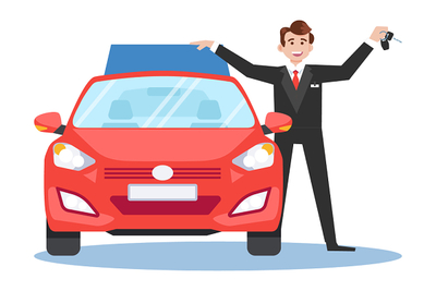手绘卡通汽车素材 创意赋能汽车出租行业新视觉